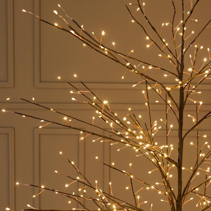 Albero luminoso Tiglio marrone con microled bianco caldo, uso interno