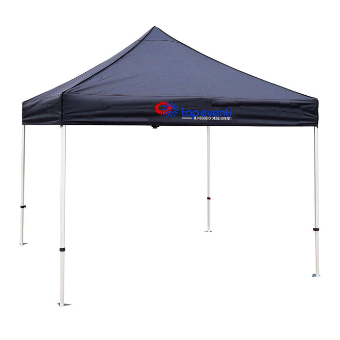 Gazebo 3 x 3 Alluminio nero PERSONALIZZATO