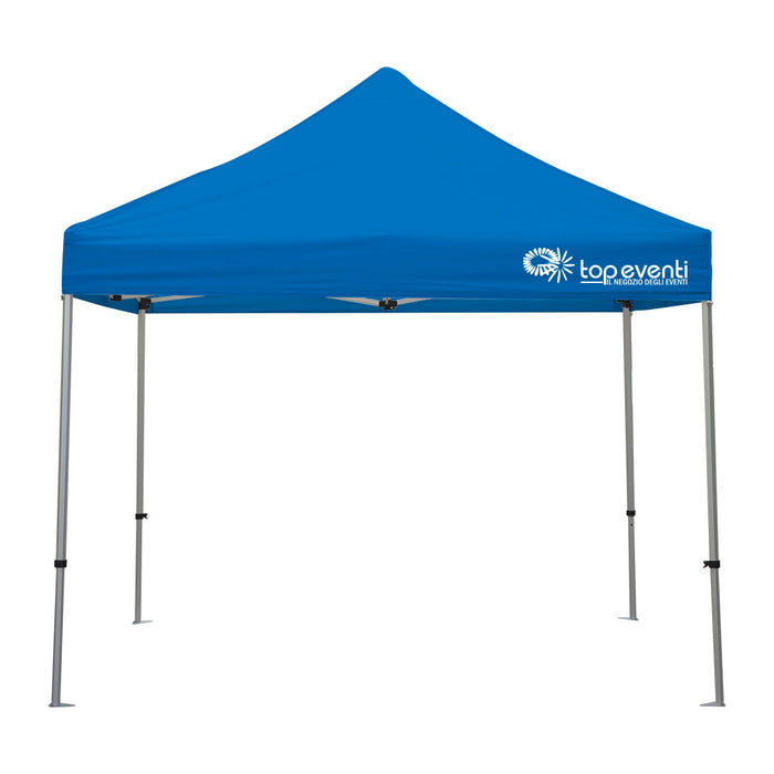 Gazebo 3 x 3 Alluminio blu PERSONALIZZATO