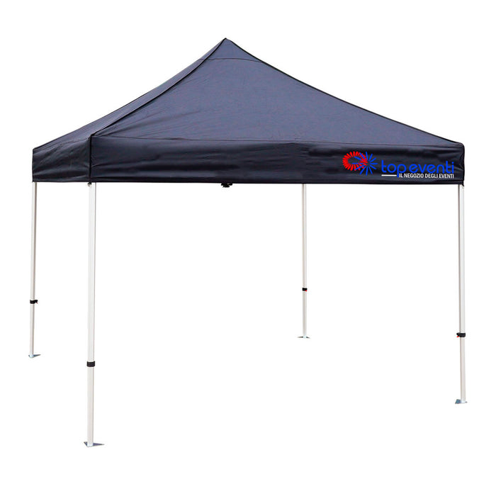 Gazebo 3 x 3 Alluminio nero PERSONALIZZATO