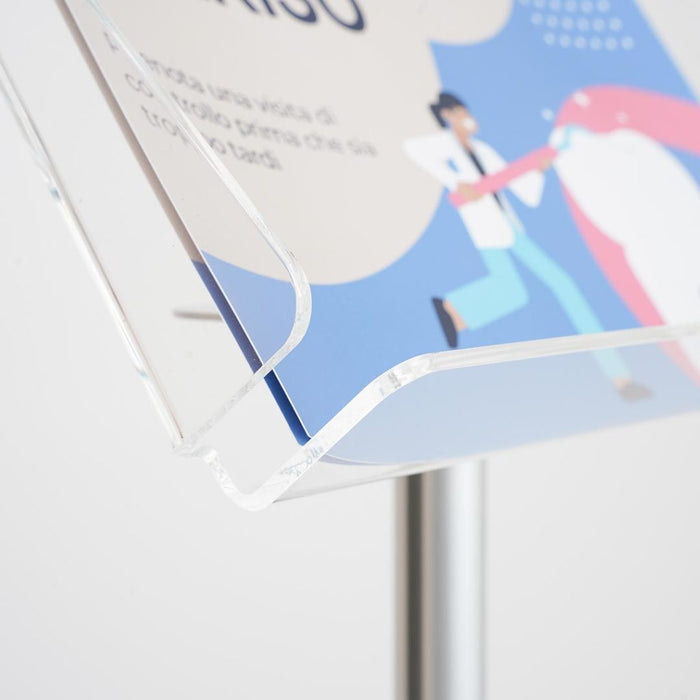 Espositore in plexiglass con contenitore A4 orizzontale