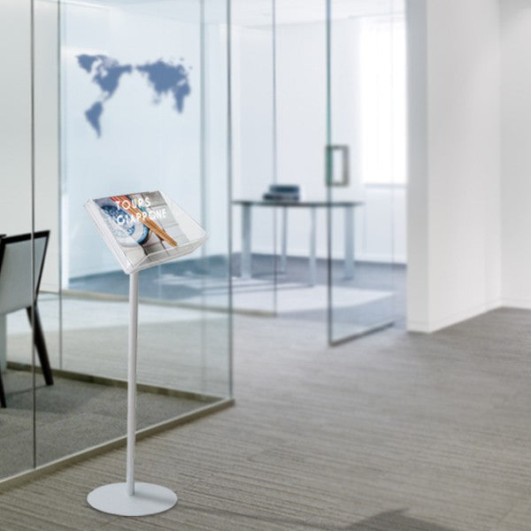 Espositore in plexiglass con contenitore A4 orizzontale