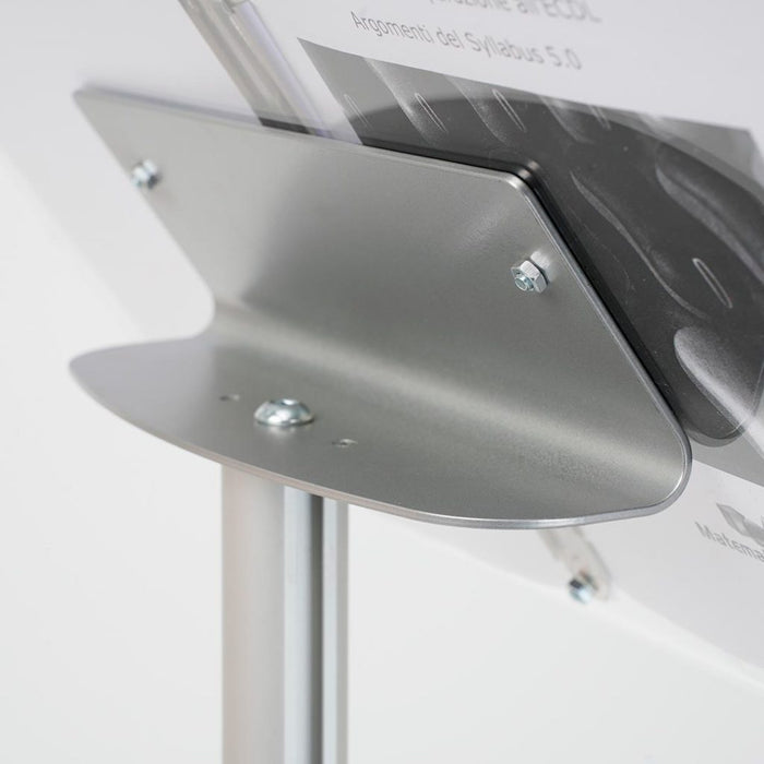 Espositore in plexiglass leggio con anelli