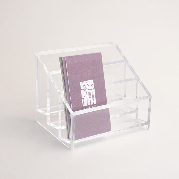 Présentoir porte-cartes de visite à 3 poches