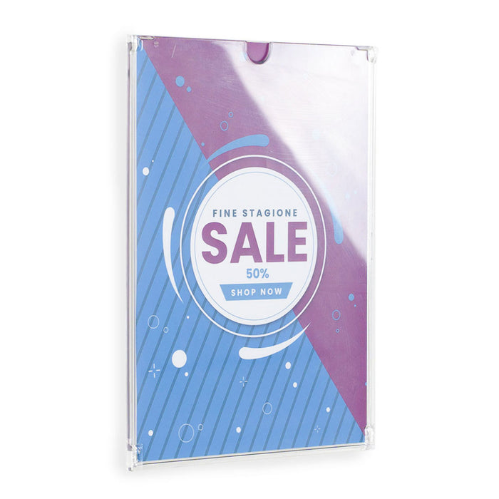 Porte-affiche Easy Pocket en polycarbonate avec adhésif double face