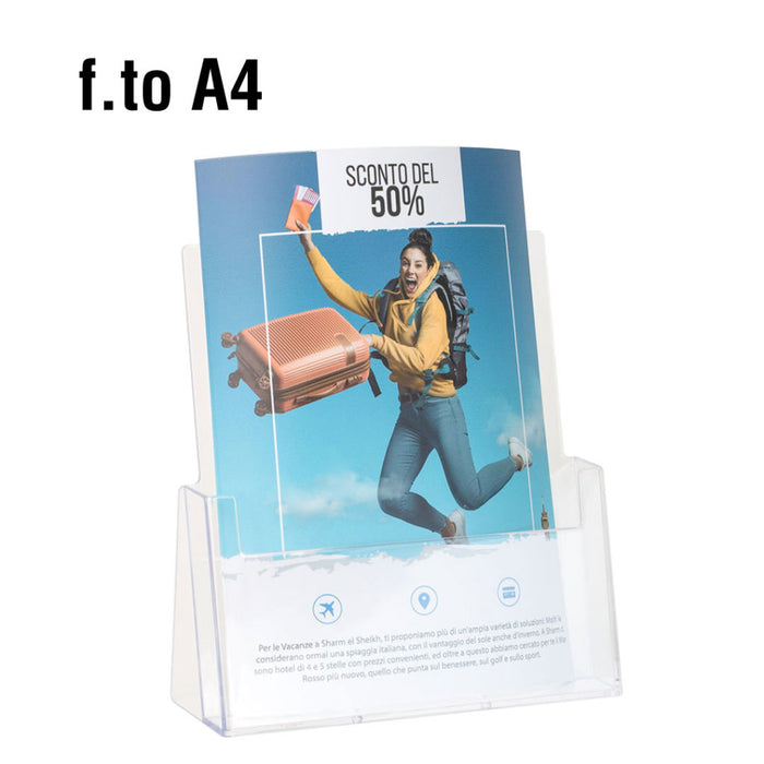 Porte-brochures de bureau en plexi A4 Vertical