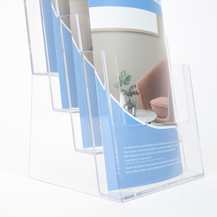 Porte-brochure comptoir 4 pochettes A4