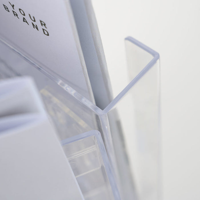 Porte-brochure bureau tournant 3 poches 1/3 A4