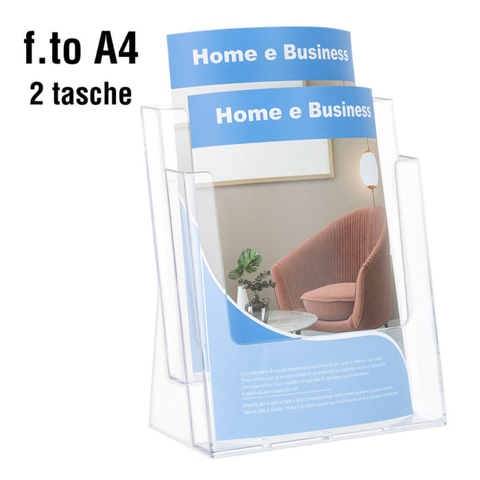 Porte-brochures de bureau 2 poches A4 Vertical