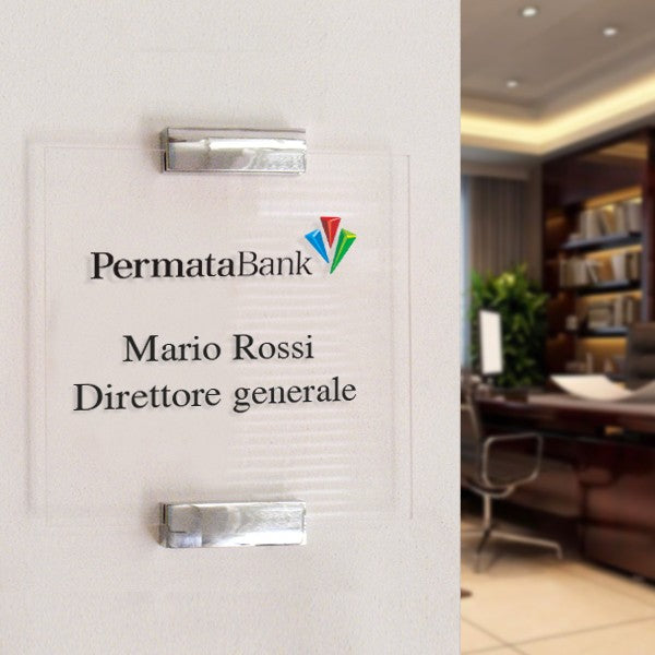 Targa per distanziali spessore 3 mm Personalizzabile