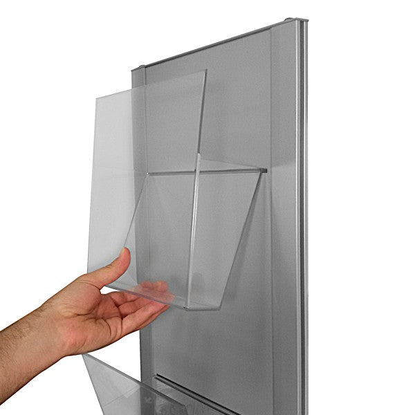 Porta brochure A4 in Metallo a Pavimento - Top Eventi Store