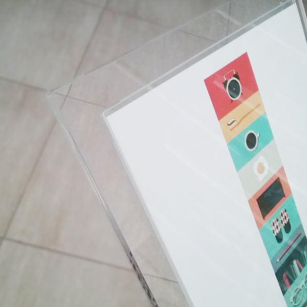 Leggio in plexi a L 1 tasca e porta depliant A4 - Top Eventi Store