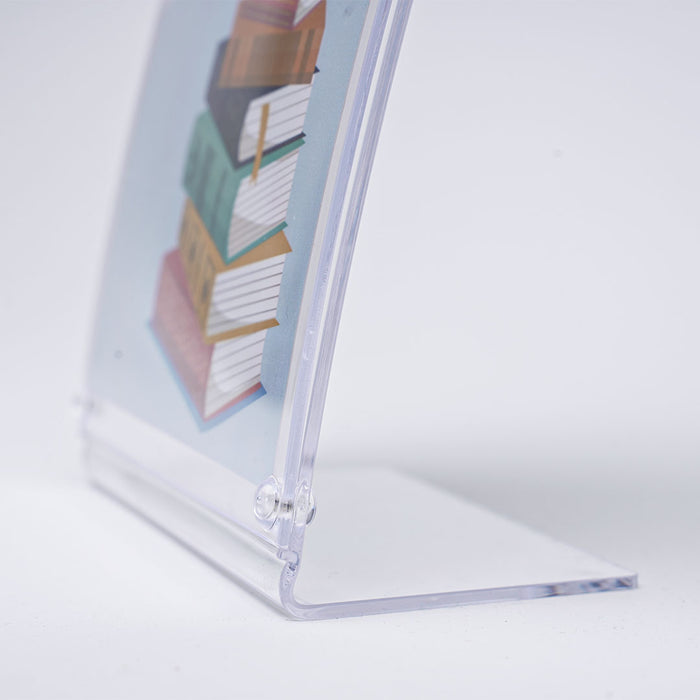 Porta avvisi da banco magnetico in Plexi profilo curvo Monofacciale