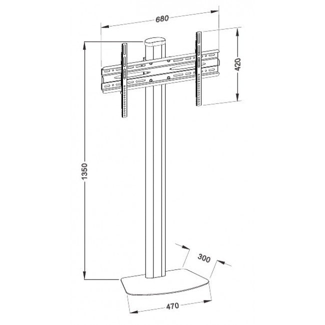 Supporto Monitor Tv pavimento da 32 a 55" - Top Eventi Store