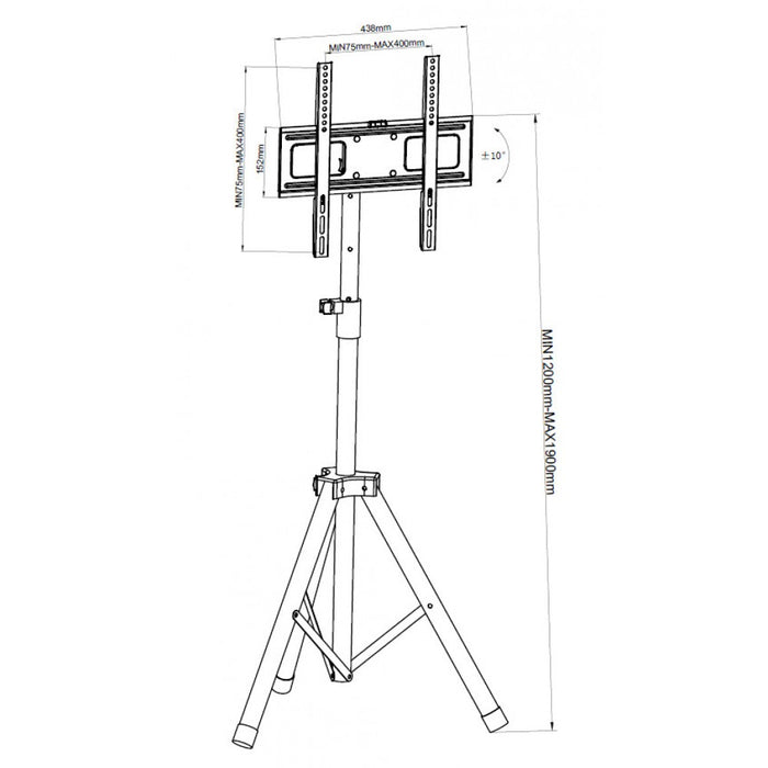 Supporto Tre Piedi a Pavimento TV da 17-60"