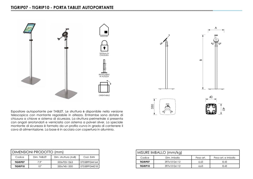 Supporto Tablet GRIP 10" - Top Eventi Store