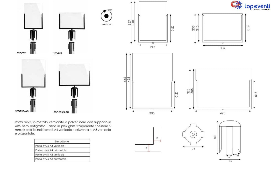 Porta segnale per tendinastro - Top Eventi Store