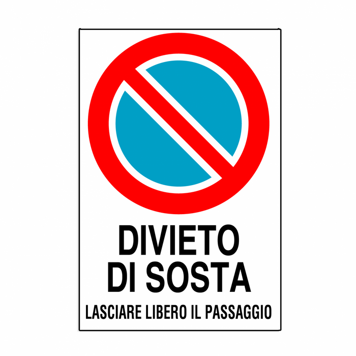 Señal de aluminio Prohibido aparcar, dejar paso libre.