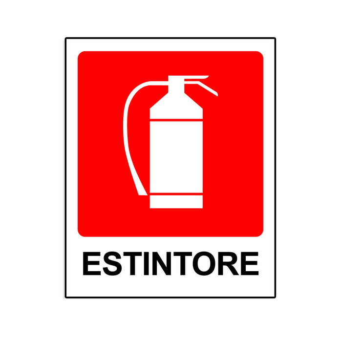 Letrero de aluminio para extintor.