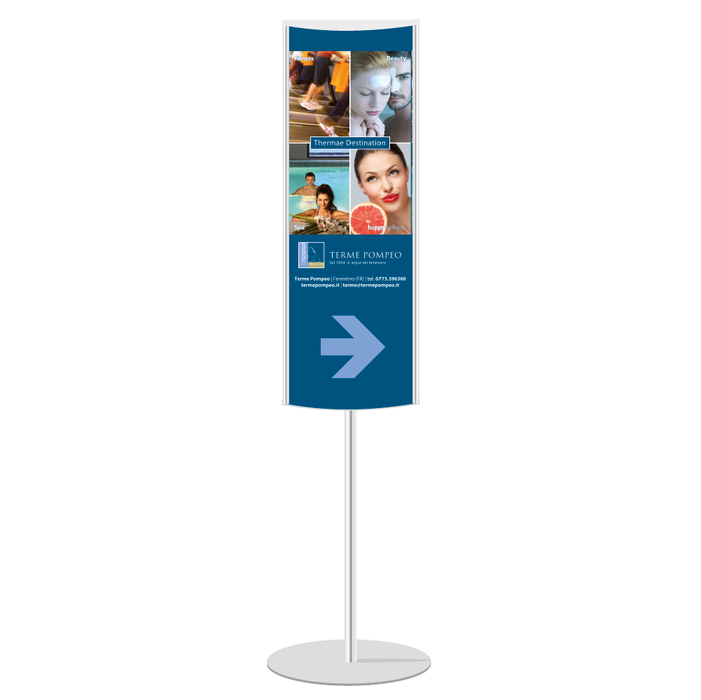 Mini Totem bifacciale 30 x 60 inclusa STAMPA - Top Eventi Store