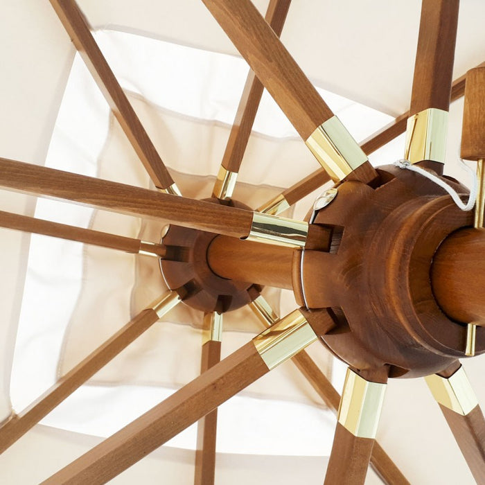 Ombrellone in legno palo centrale telo quadrato Made in Italy