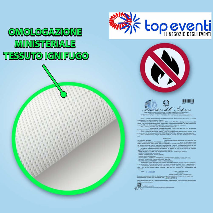 Gazebo CERTIFICATO 3 x 4,5 Alluminio 55MM