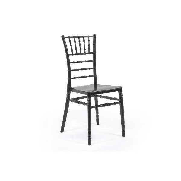 Silla Chiavarina negra con cojín de tela