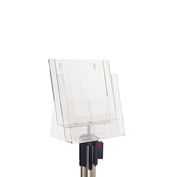 Porta depliant 2 tasche A4 verticale per Colonnine tendinastro