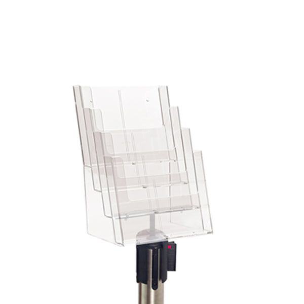 Porta depliant 4 tasche A4 verticale per Colonnine tendinastro