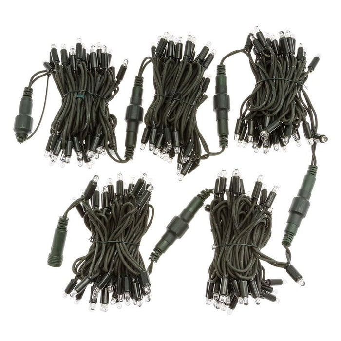 Catena 20 m, 200 maxiled bianco caldo o bianco freddo, cavo verde prolungabile