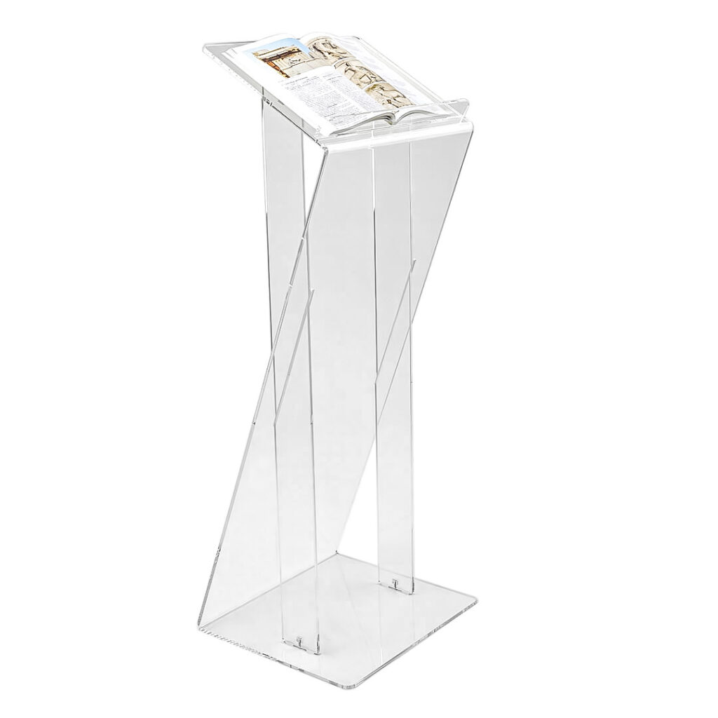 Podio Leggio in plexiglass Modello Z | Top Eventi Store