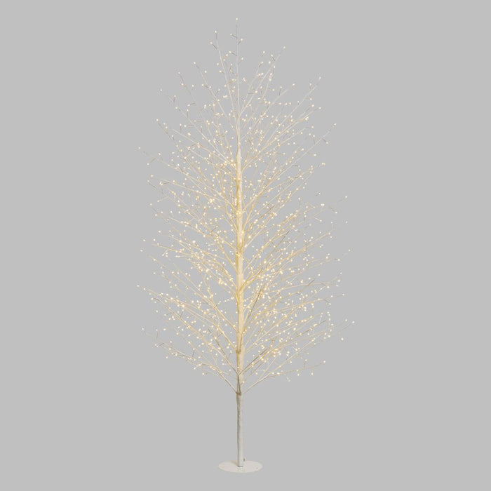 Albero Ramo Tiglio bianco o champagne da 1,7 m, 784 microled bianco caldo, uso interno
