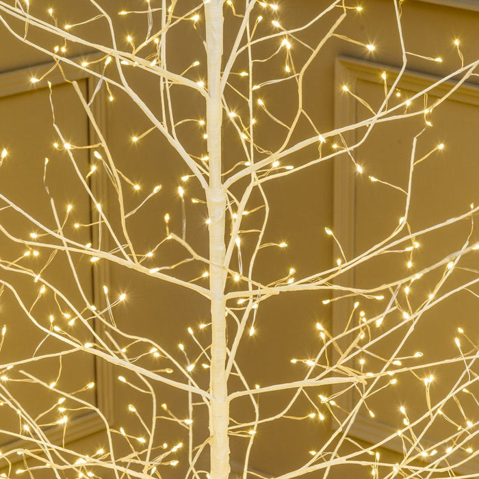 Albero Ramo Tiglio bianco o champagne da 1,7 m, 784 microled bianco caldo, uso interno