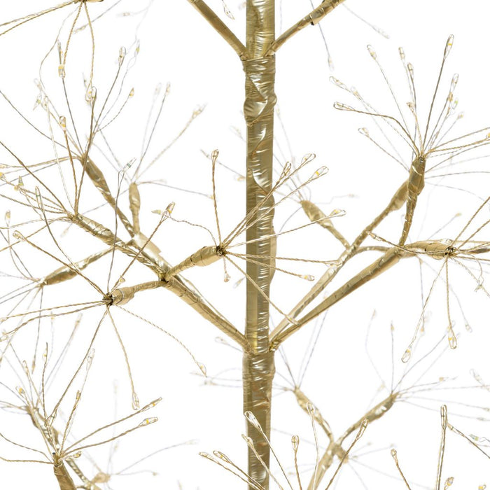 Albero Champagne h 1,5 m con 1500 microled o h 1,8 m con 2100 microled bianco caldo e bianco freddo, uso interno