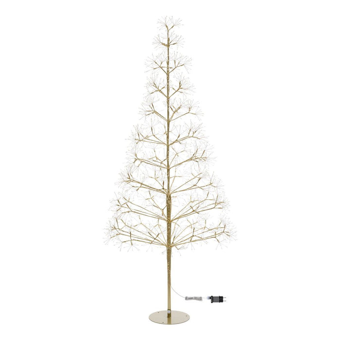 Albero Champagne h 1,5 m con 1500 microled o h 1,8 m con 2100 microled bianco caldo e bianco freddo, uso interno