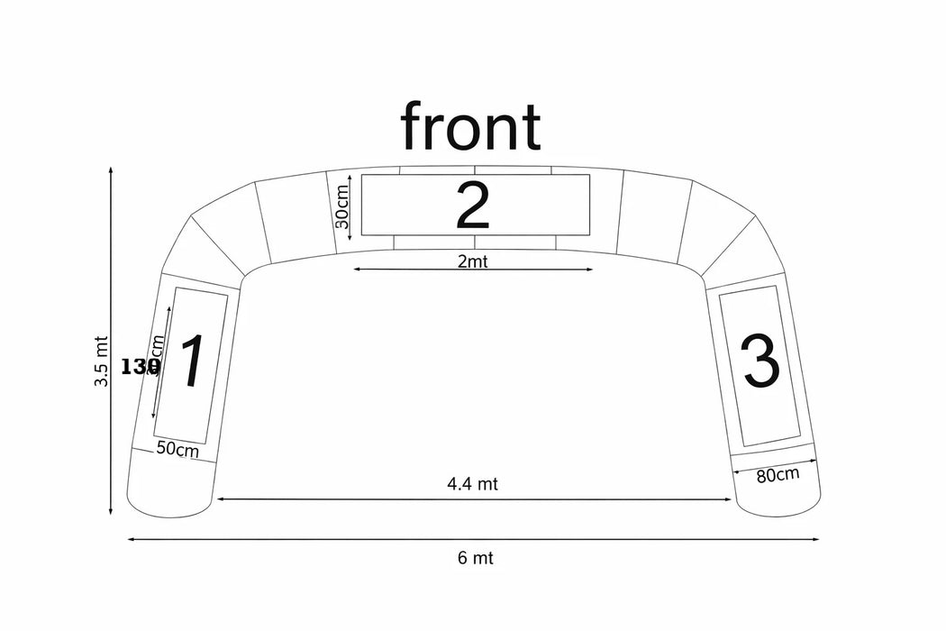 Arco Gonfiabile 6 x 3,5 mt