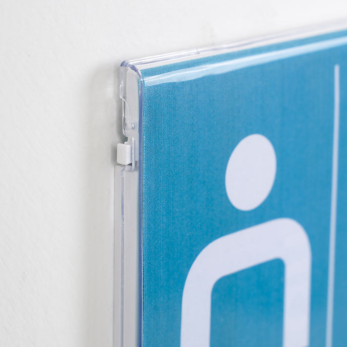 CL-P1515 - Targa linea Clear fondo ABS bianco formato 15x15cm