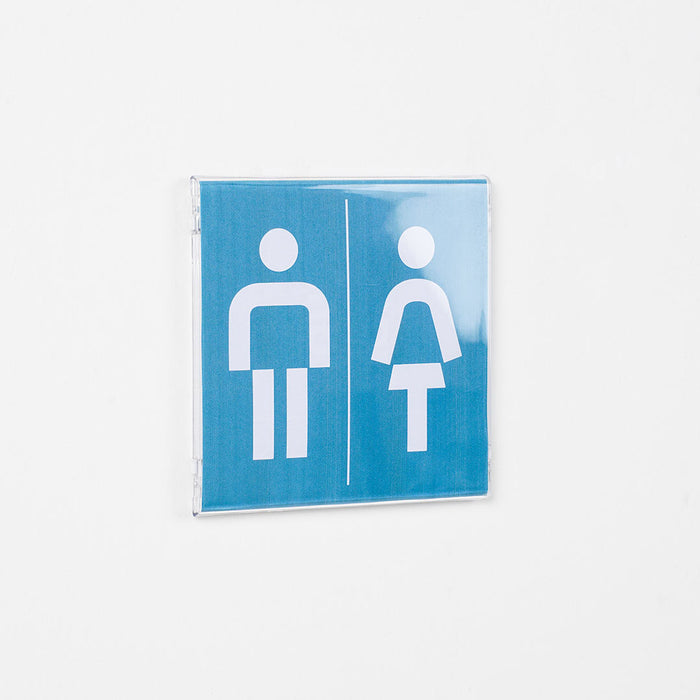 CL-P1515 - Targa linea Clear fondo ABS bianco formato 15x15cm