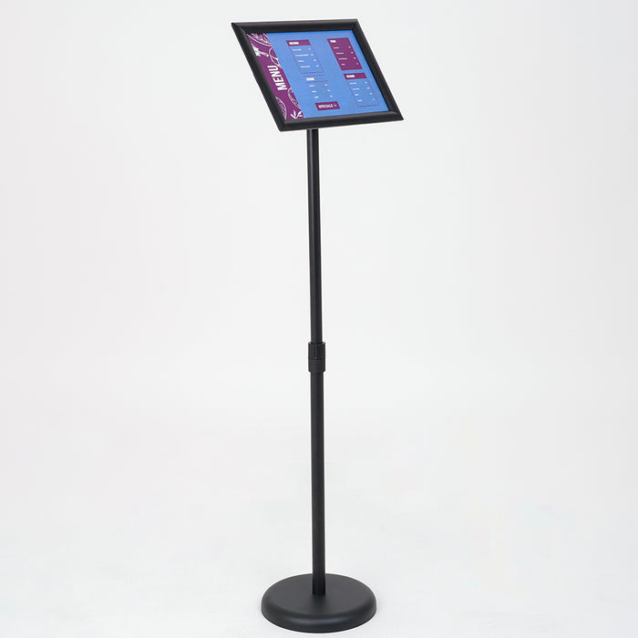 Leggio in Metallo Verniciato Nero Regolabile con Cornice A4 — CRLG41