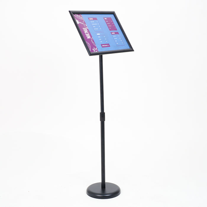 Leggio in Metallo Verniciato Nero Regolabile con Cornice A3 — CRLG42