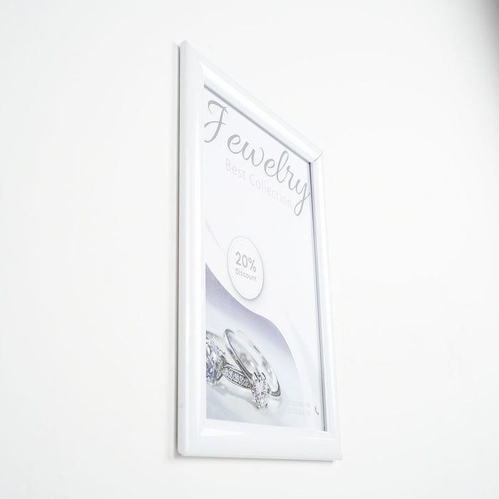 CRPT11 - Cornice a scatto frame 25mm angoli vivi PVC anti-riflesso - F.to A4