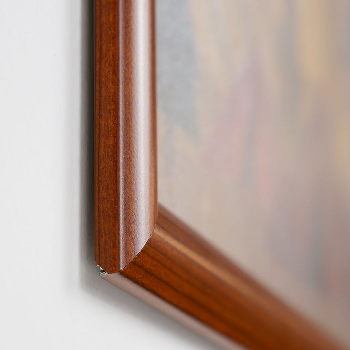CRPT12/CWOOD - Cornice a scatto finitura legno frame 25mm PVC anti-riflesso - F.to A3