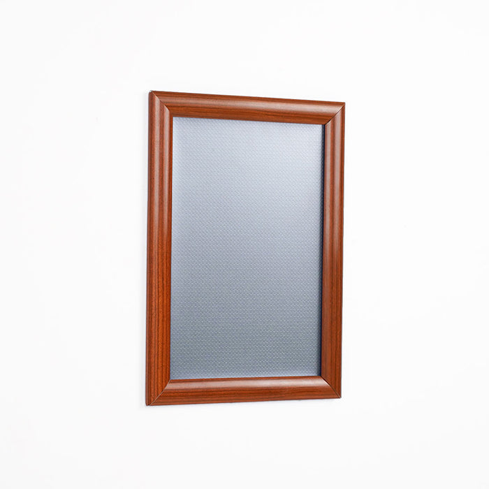 CRPT16/CWOOD - Cornice a scatto finitura legno frame 25mm PVC anti-riflesso - F.to 70x100 cm