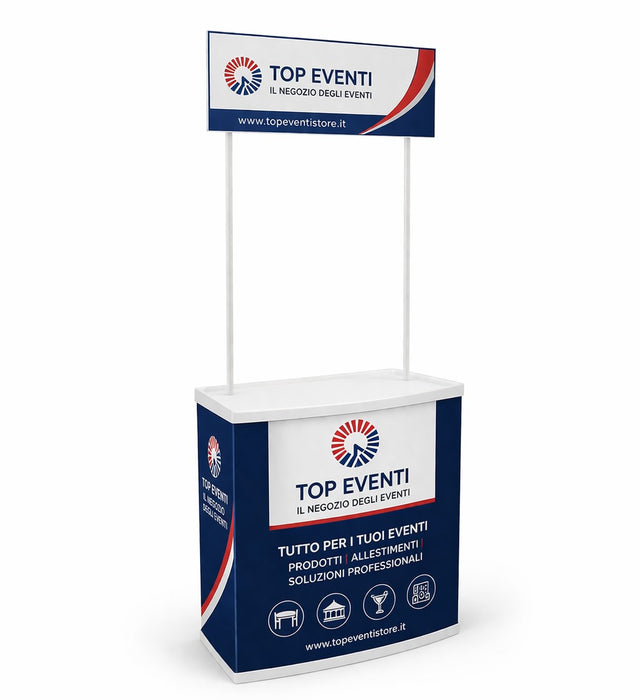 Desk Promozionale in PVC con Insegna e borsa trasporto