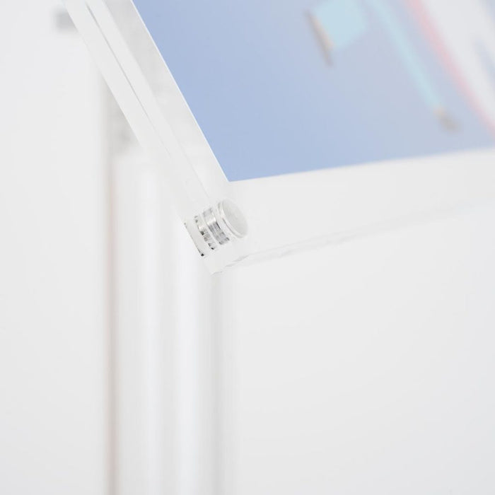 Espositore A4 e A3 in Plexiglass Trasparente per Colonnine con Nastro