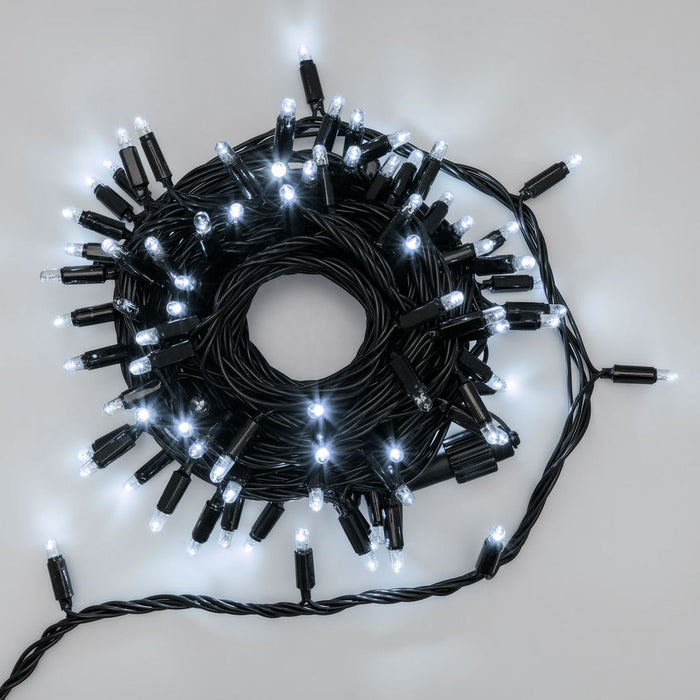 Catena 10 m da 96 maxiled con cavo nero prolungabile - LUCE CALDA e FREDDA