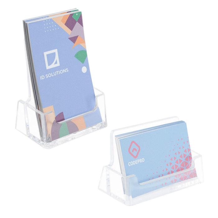 Expositor para tarjetas de visita de sobremesa horizontal y vertical en estireno