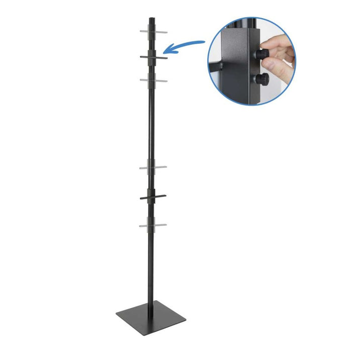Support de communication avec cadre 50 x 70 Q System line NOIR