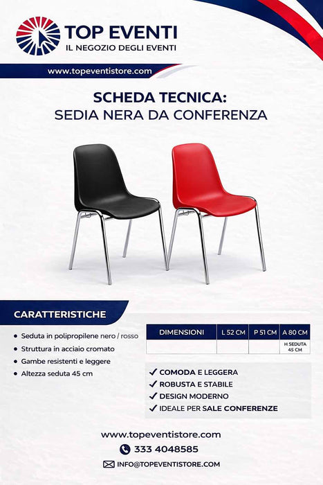 Silla Reale BLACK para catering eventos y eventos