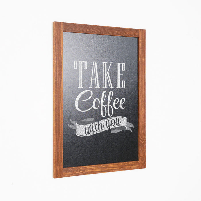 Lavagna con Cornice in Legno di Faggio EASY Dark Wood 40x60cm — WDL40x60